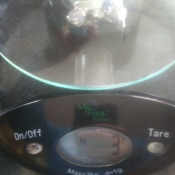 925 hook style  earrings with sparkly stone prong set open back - Picture 10 of 16